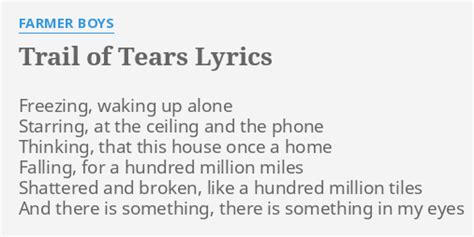 abc/abk trails of tears lyrics